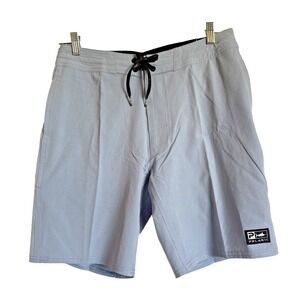 Pelagic Hydro-Lite Board Shorts Mens Sz‎ 30 Gray Fishing Swim High Performance